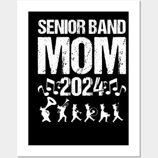 Senior Band Mom 2024 Marching Band Class Of 2024 Drum Posters and Art